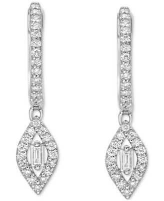 Diamond Dangle Earrings (1/4 ct. t.w.) in 10k White Gold