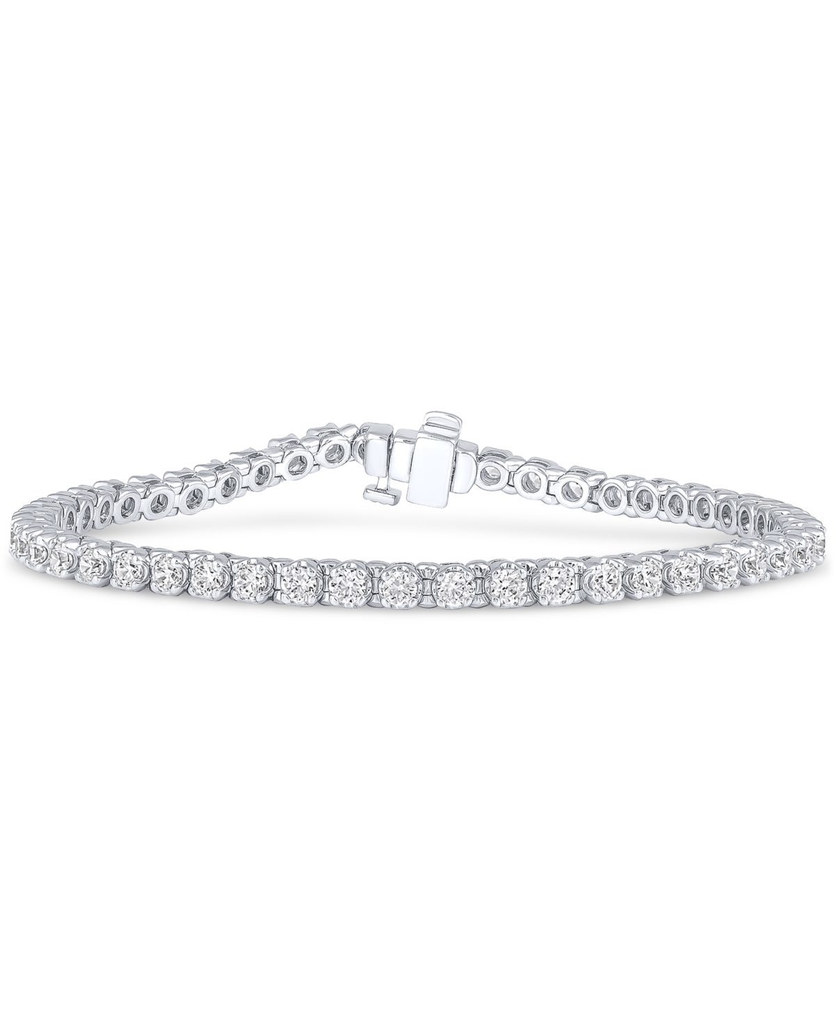 Macy's Diamond Bracelet (3 Ct. T.w.) In 10k White Gold In Gold