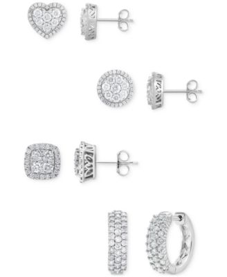 Diamond Earring Collection 1 Ct. T.W. In 14k White Gold