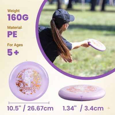 Frisbee Freestyle 160g Flying Disc, for Outdoor Fun - 2 Pack