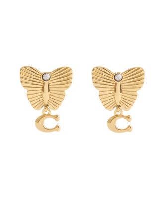 Faux Stone Signature Heritage Butterfly Earrings