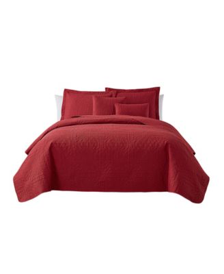 Grid Embossed 5-Pc. Quilt Set, King/California King