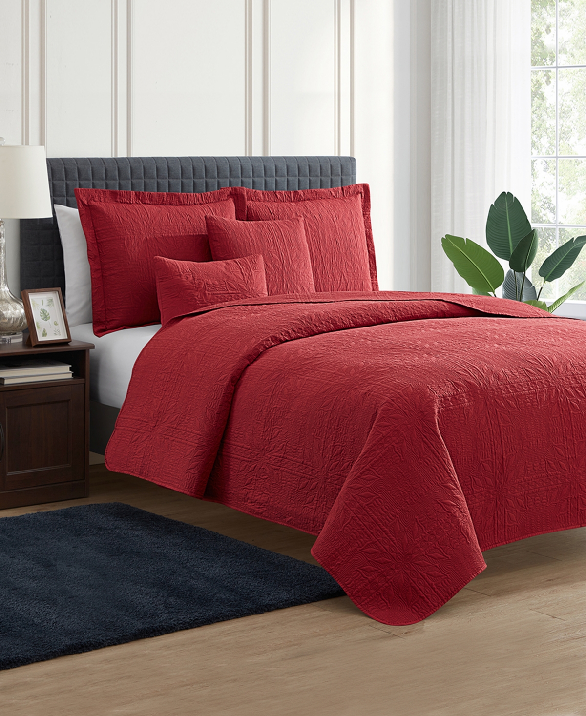 Nestl Grid Embossed 4-pc. Quilt Set, Twin/twin Xl