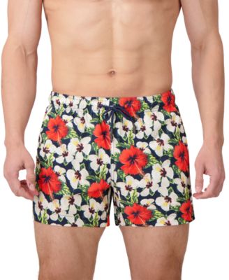 Sunset and Vines Men's Floral Woven Swim Trunks