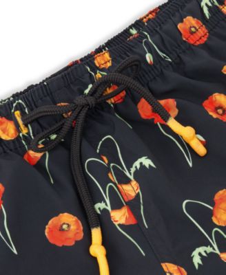 Sunset and Vines Men's Floral Woven Swim Trunks