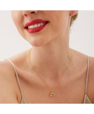 Evil Eye Blue Eye Eyelash Sterling Silver Pendant Necklace