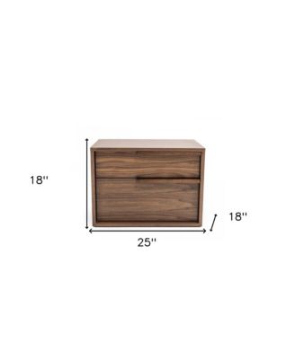 Modern Nightstand with Two Drawers for Bedroom Storage and Bedside Use