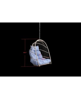 Streamdale Outdoor garden rattan egg swing chair hanging chair PE hanging chair blue