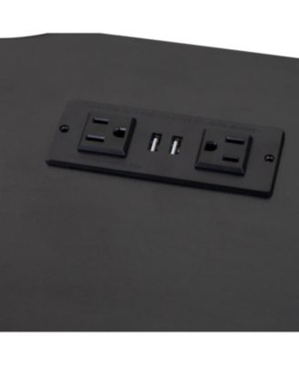 Streamdale 180 Wall Mounted Floating 80" TV Stand with 20 Color LEDs and Charging Station