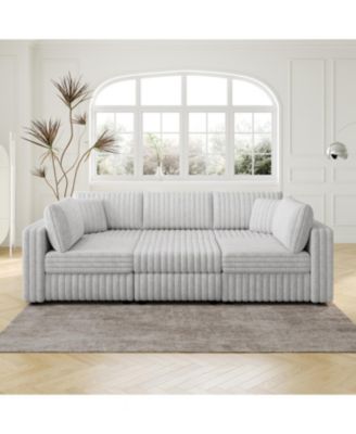 6-Person U-Shaped Sofa with Ottoman, Modern Comfort and Style, 106.3" x 30.7