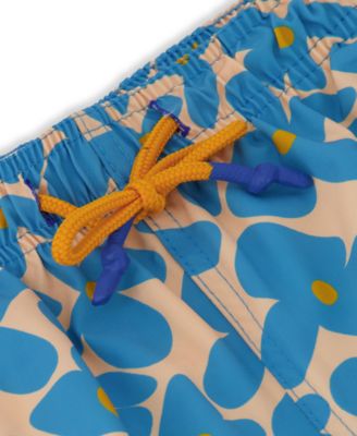 Sunset and Vines Men's Floral Woven Swim Trunks