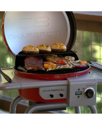 Bistro Pro Electric Grill and Griddle with Charcoal Mode - Red