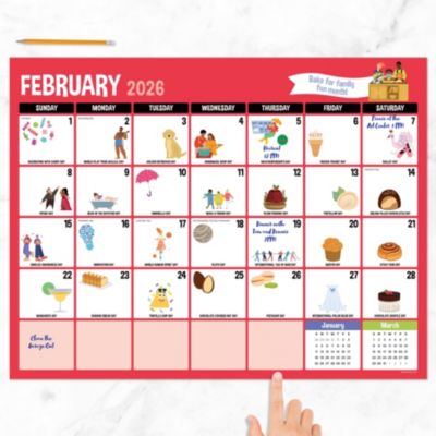 2026 Every Day&#39;s A Holiday Large Desk Pad Monthly Blotter Calendar