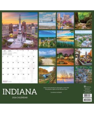 2026 Indiana Wall Calendar