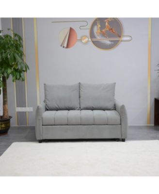 Convertible Velvet Sleeper Sofa Bed