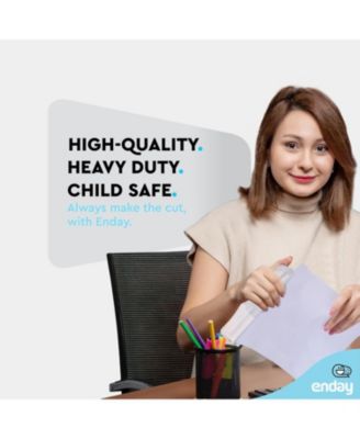 3 Hole Punch Heavy Duty, 3 Ring Hole Puncher for Binder, 10 Sheet Adjustable Paper Punch, Metal Three Hole Punch with Built-in Waste Chip Tray, Desktop 3 Hole Puncher Rubber Base, White - by Enday