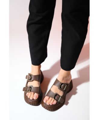 Joanes Leather Two-Strap Platform Sandal (Women)