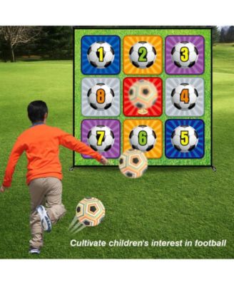 Sticky Soccer Ball Game Mat Set - 59"x59" Indoor/Outdoor Soccer Training Toy with Adhesive Balls | No Inflation Needed | Perfect Backyard & Birthday Gift for Kids Ages 3-8