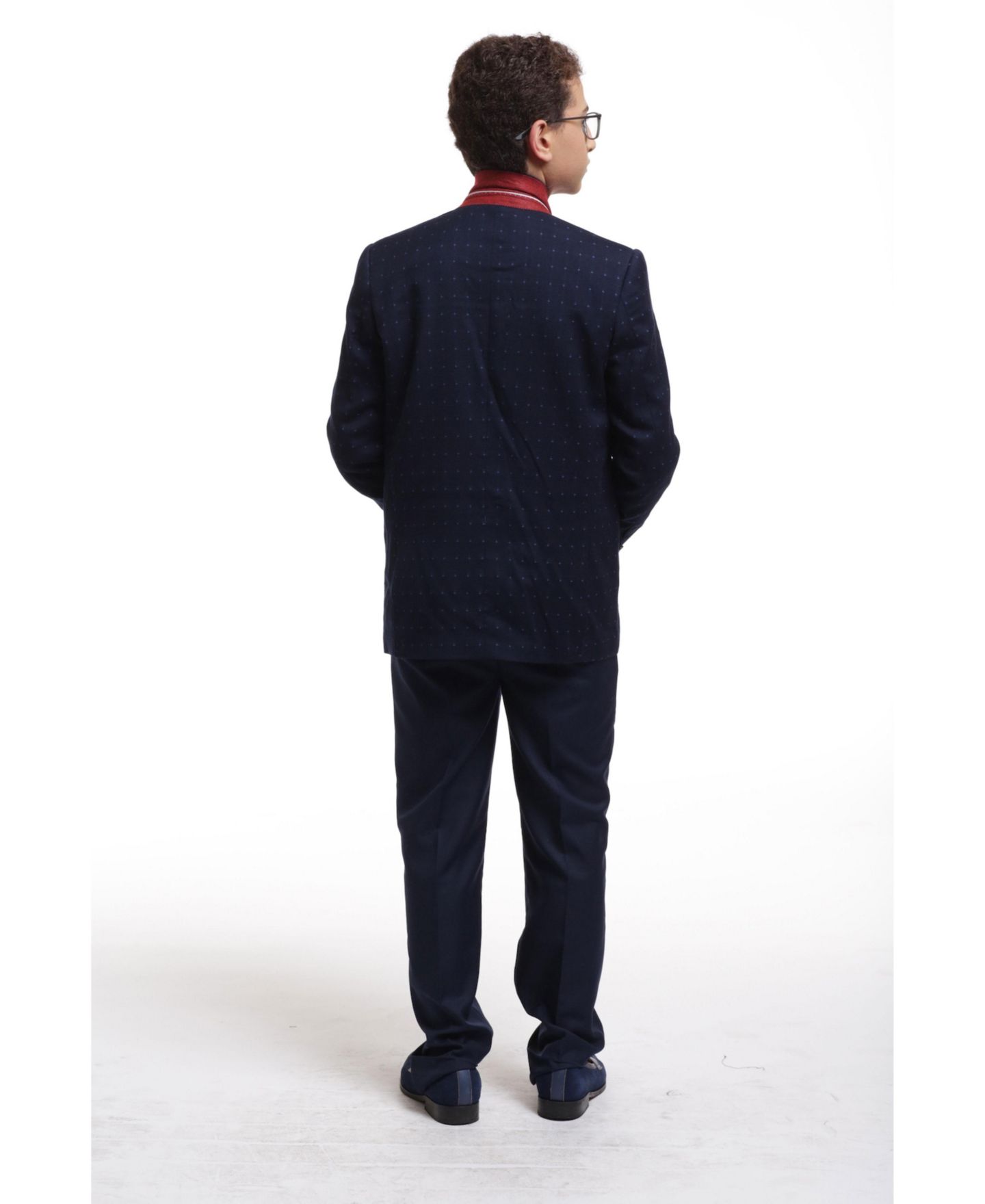 Пальто Elie Balleh Navy Slim Fit Classic Sports Coat для мальчиков, цвет: Тёмно-синий — фото 3