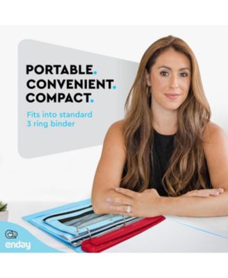 3 Hole Punch Pink, Portable Hole Puncher for 3 Ring Binder, 3 Sheets Capacity, Removable Chip Tray, 10” Ruler for School, Office, 1 Pc-by Enday