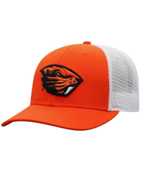Мужская кепка Top of the World Orange/White Oregon State Beavers Victory Baseline Adjustable Trucker Hat