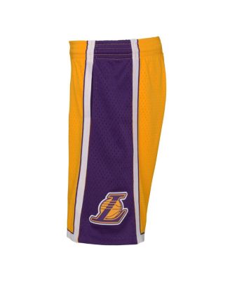 Big Boys and Girls&nbsp;Gold Los Angeles Lakers Swingman Shorts