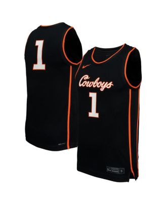 Nike - Men's 1 Black Oklahoma State Cowboys Replica Basketball Jersey