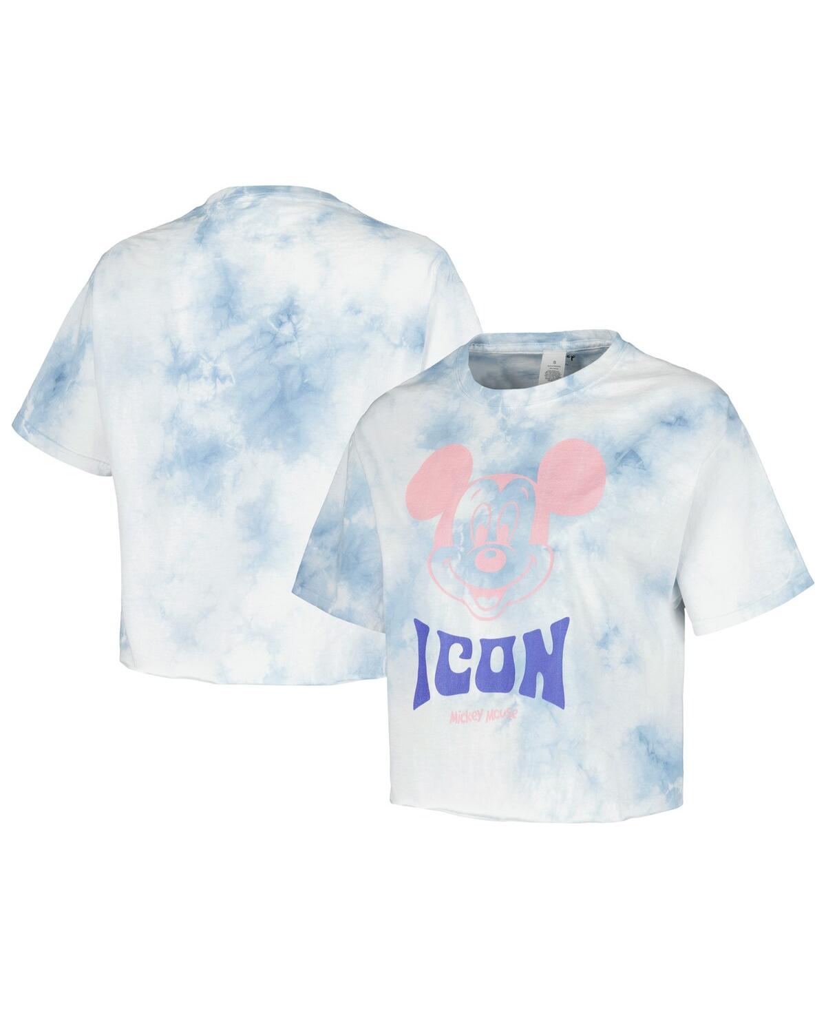 Men's and Women's White Mickey Friends Icon Tie-Dye T-Shirt - White
