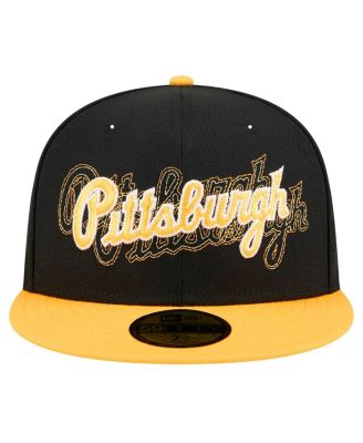 Men's Black Pittsburgh Pirates Shadow Stitch 59FIFTY Fitted Hat