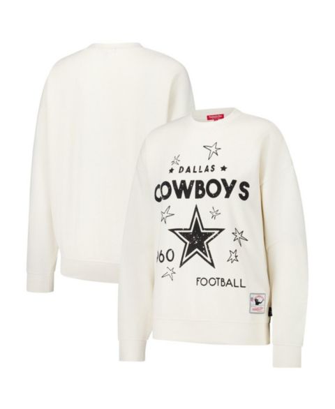Женский лёгкий свитшот Mitchell & Ness Dallas Cowboys 3.0 с логотипом, кремовый
