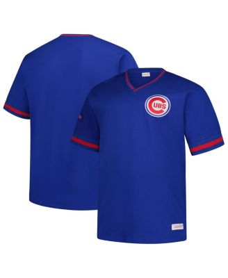 Mitchell & Ness - Men's Royal Chicago Cubs Big Tall V-Neck T-Shirt