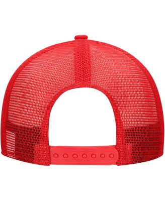 Men's Red Los Angeles Angels Labeled 9SEVENTY Stretch-Snap Adjustable Hat