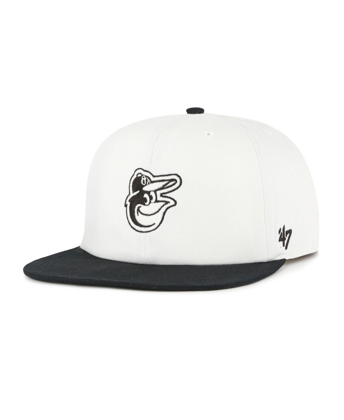 47 Brand Women's White/black Baltimore Orioles Foundation Captain Snapback Hat