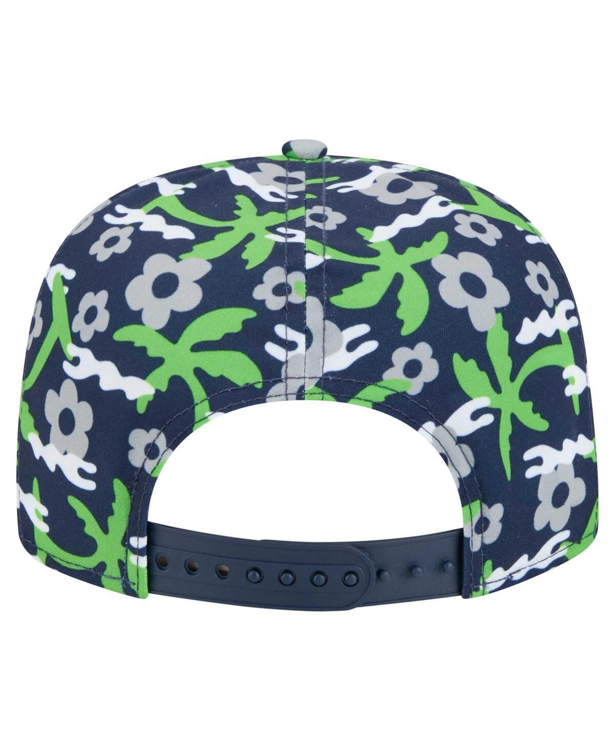 New Era Men's Navy Seattle Seahawks Wakey Wakey Golfer Snapback Hat