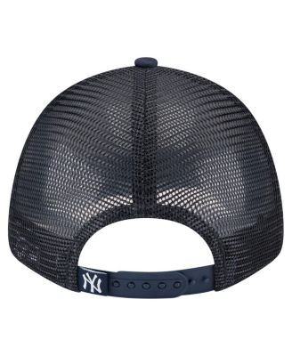 Toddler White/Navy New York Yankees Painted A-Frame 9FORTY Trucker Adjustable Hat