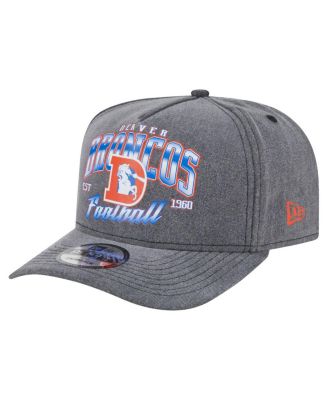 New Era - Men's Black Denver Broncos Throwback Washed A-Frame 9FIFTY Snapback Hat