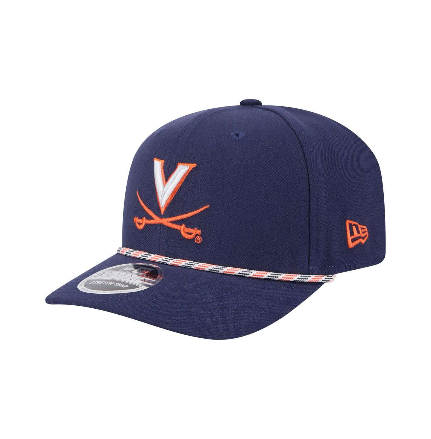 Мужской головной убор New Era Navy Virginia Cavaliers Gameday Multi-Rope 9SEVENTY Stretch Snap Hat — фото 1