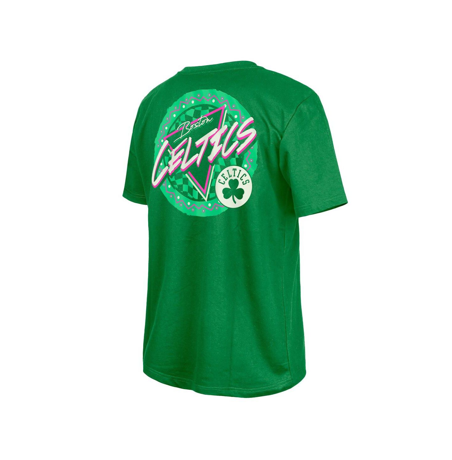 Мужская футболка New Era Green Boston Celtics Glow-in-the-Dark — фото 3