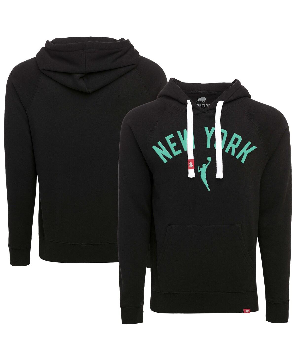 Men's and Women's Heather Black New York Liberty Olsen Tri-Blend Pullover Hoodie - Heather Black