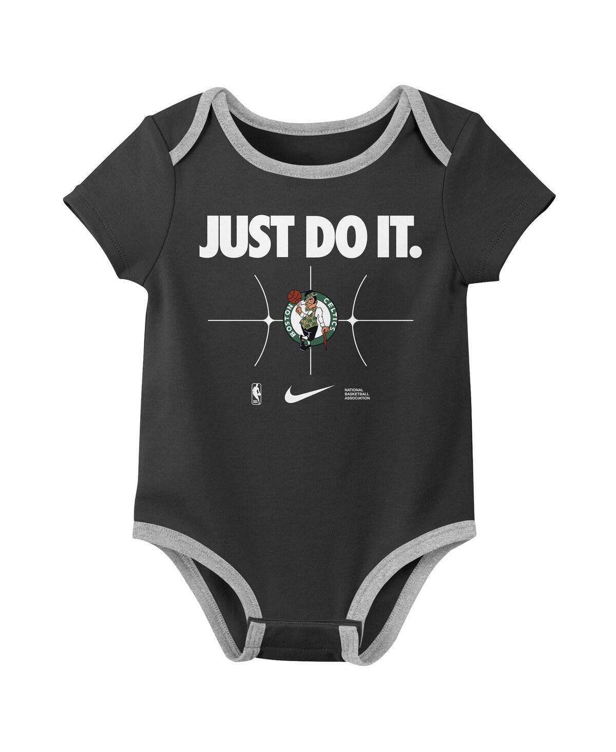 Nike Baby Boys And Girls Kelly Green/black Boston Celtics Just Do It 2-pack Bodysuit Set