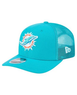 New Era - Men's Aqua Miami Dolphins Main Trucker 9SEVENTY Stretch snap Hat