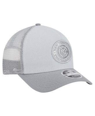 Men's Gray New York City FC Color Pack 9FORTY A-Frame Adjustable Trucker Hat