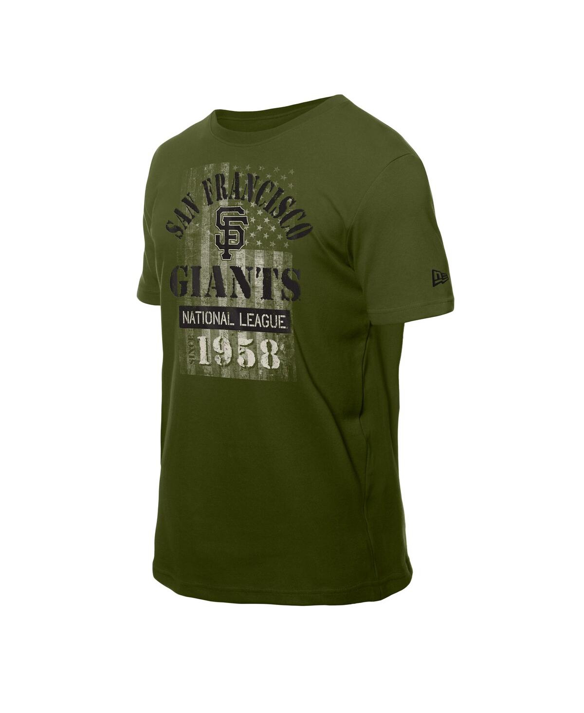 NEW ERA MEN'S GREEN SAN FRANCISCO GIANTS ARMED FORCES T-SHIRT 