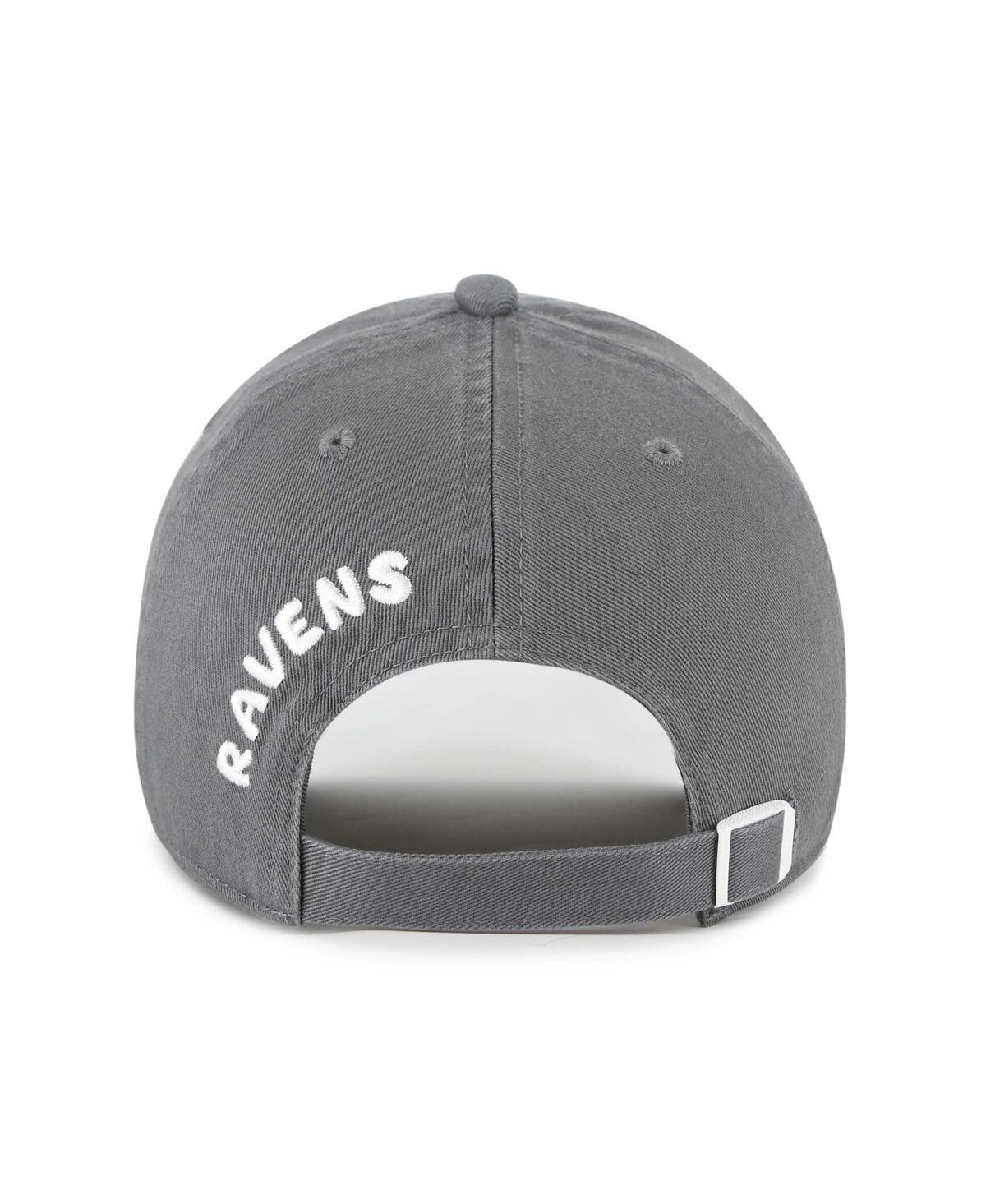 47 Brand Women's Gray Baltimore Ravens Bright Side Clean Up Adjustable Hat