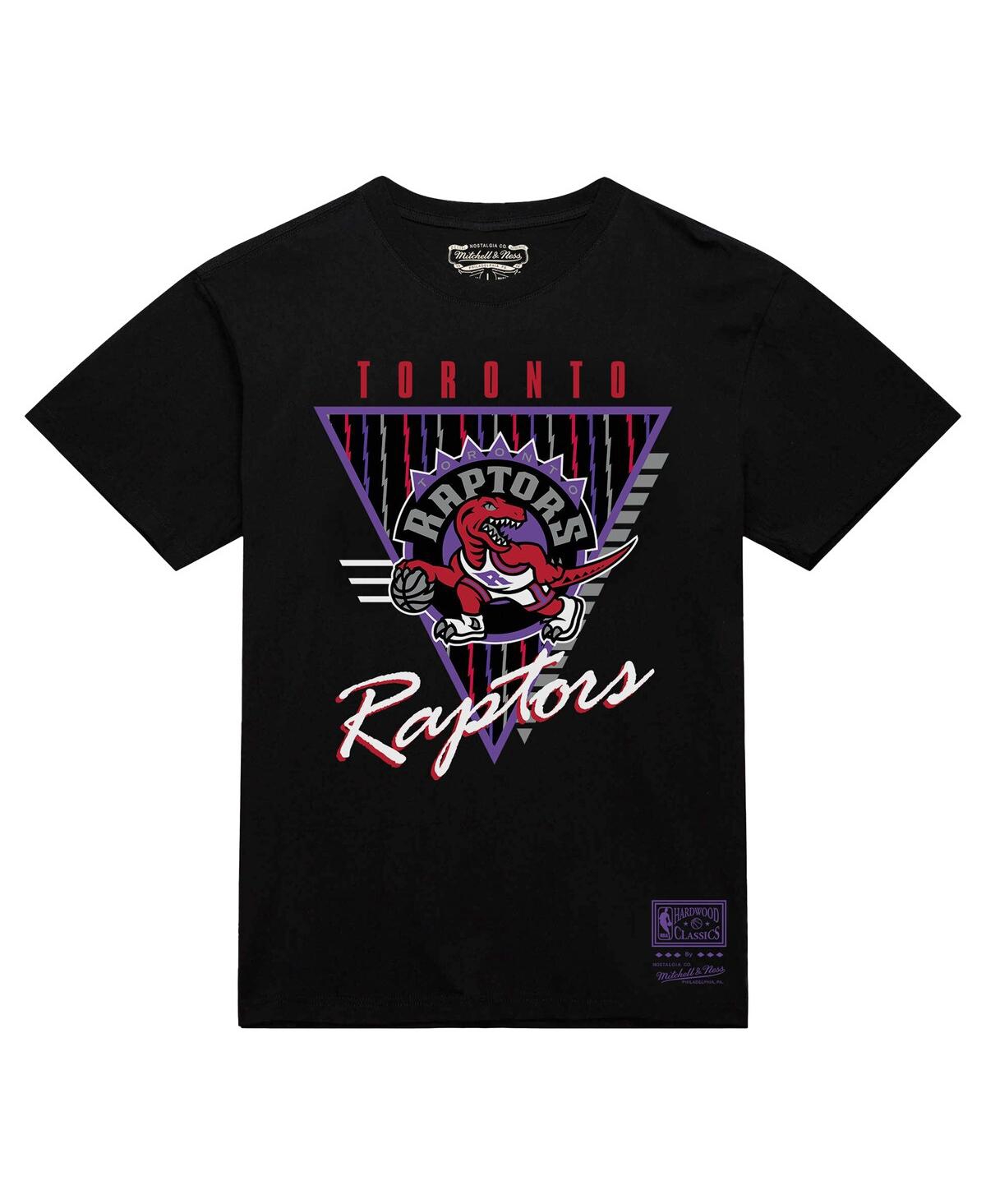 Mitchell & Ness Black Toronto Raptors Worldwide Collection Tri-logo T-shirt In Black