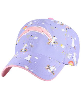 '47 Brand - Girls Preschool Lavender Los Angeles Chargers Unicorn Clean Up Adjustable Hat
