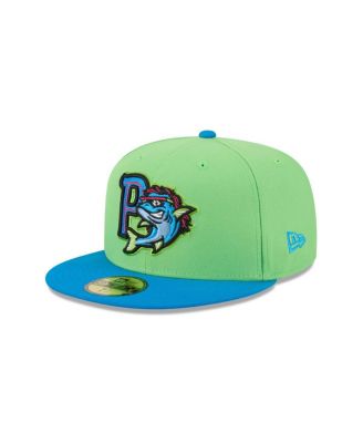 New Era - Men's&nbsp; Neon Green Pensacola Blue Wahoos Theme Nights 59FIFTY Fitted Hat