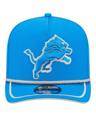 Men's Blue Detroit Lions Vintage Team Rope A-Frame Trucker 9FIFTY Snapback Hat