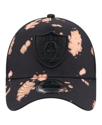 Men's Black Las Vegas Raiders Bleached 9FORTY A-Frame Adjustable Hat