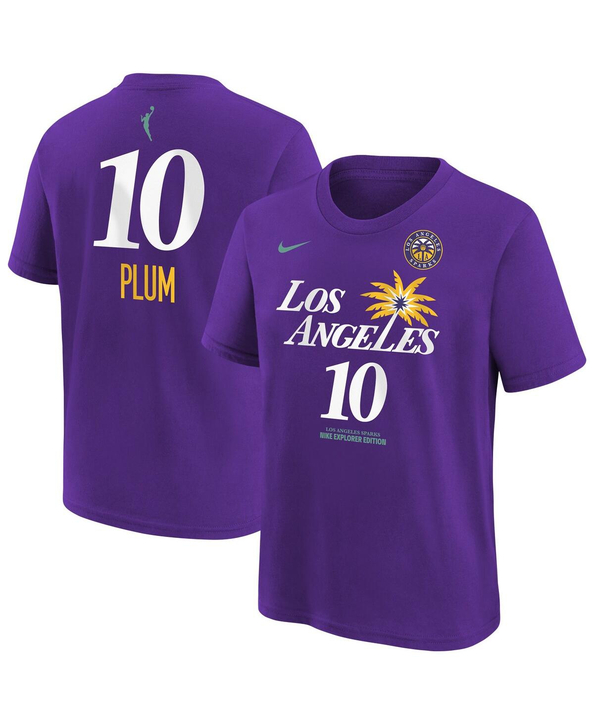 Nike Big Boys And Girls Kelsey Plum Purple Los Angeles Sparks Explorer Edition Name Number T-shirt